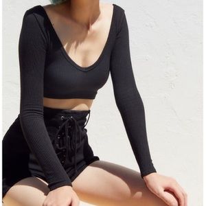 Urban Outfitters Long Sleeve Cropped Top